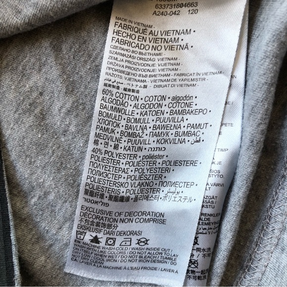 Converse Gray T-Shirt Logo Graphics Boys Size L Short Sleeves Casual-Fit Top - Picture 5 of 15